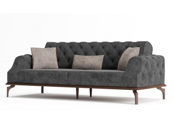 Berlin Chester Üçlü Koltuk