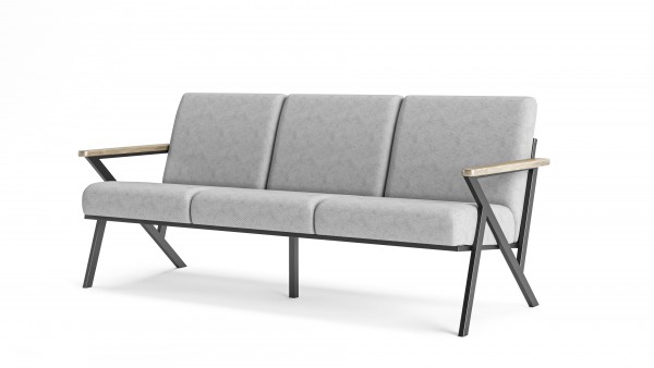 Lavin Metal Üçlü Koltuk 